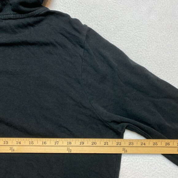 Nike Hoodie Men's L Black Swoosh Spell Out Sweatshirt Pullover High Neck Y2K - Picture 10 of 12